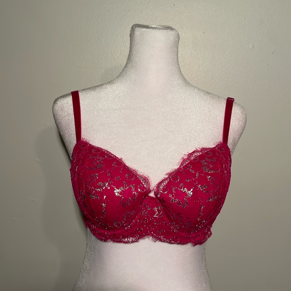 Victoria’s Secret Pink/Silver Bra Size 34D/D75.